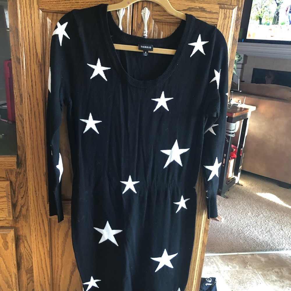Torrid knee length sweater dress.